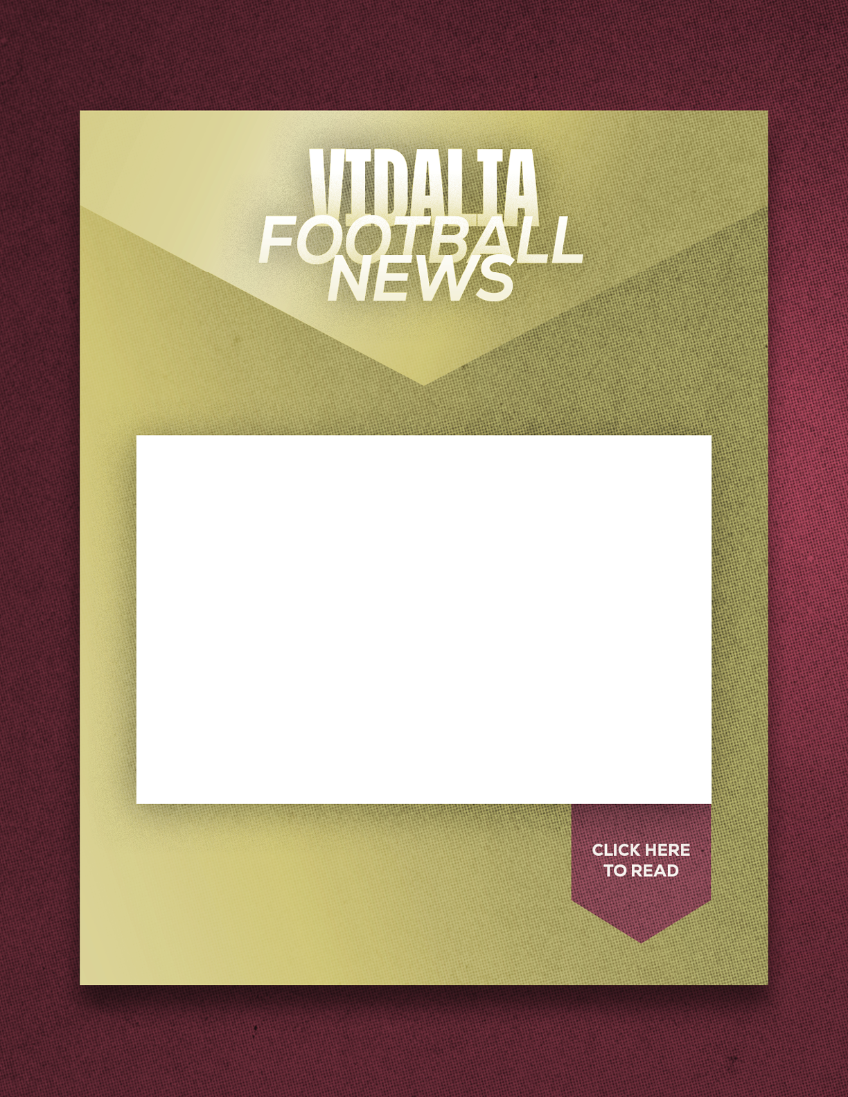 A football news paper with a blank space. Description generated by AI