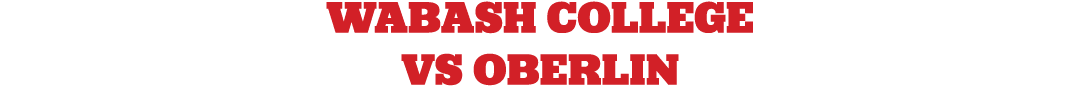wabash college VS Oberlin 