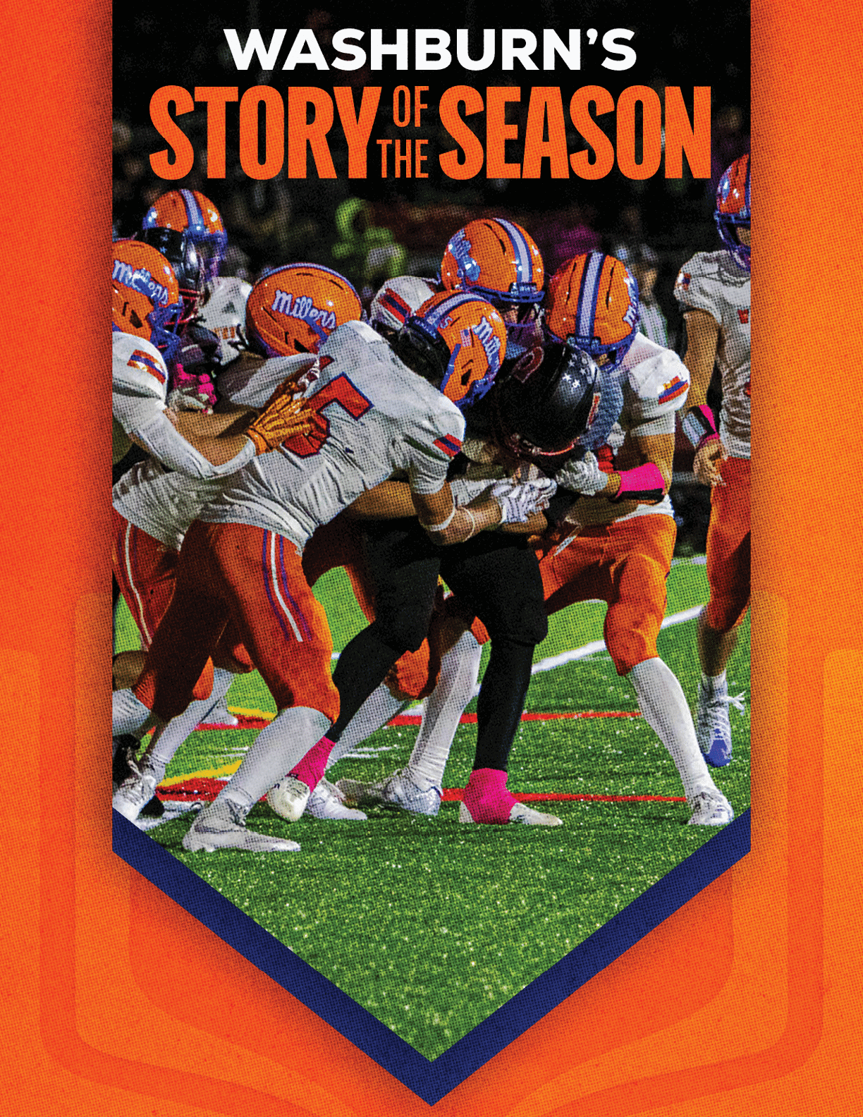 A group of football players huddled together. Description generated by AI