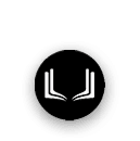 A black and white image of a book with a white letter “U" on the left side and a white letter "L" on the right side. AI generated content