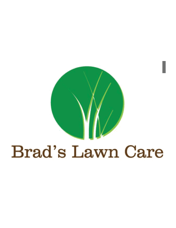 A logo for a lawn care company features a green circle with a tree inside. AI generated content