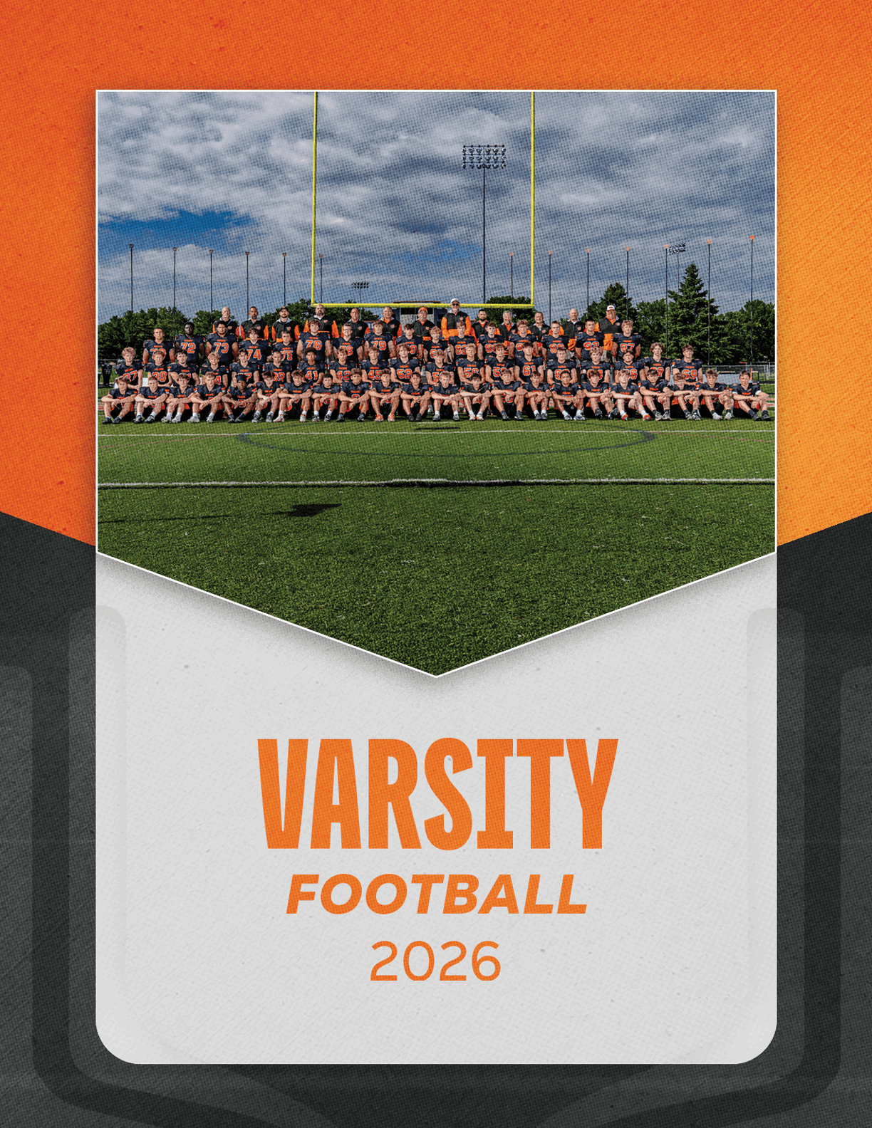 A group of football players posing for a photo. AI generated content