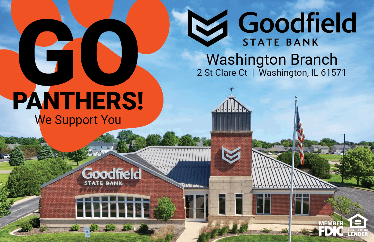 A bank advertisement for Goodfield State Bank in Washington, Illinois. AI generated content