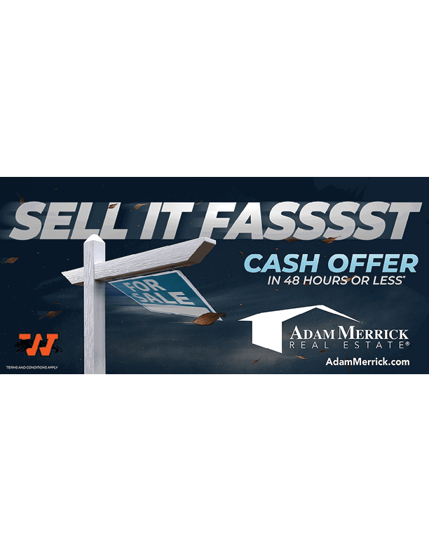 A sign advertises a cash offer for a house. AI generated content