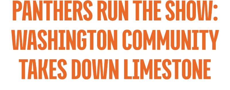panthers run the show: washington community takes down limestone