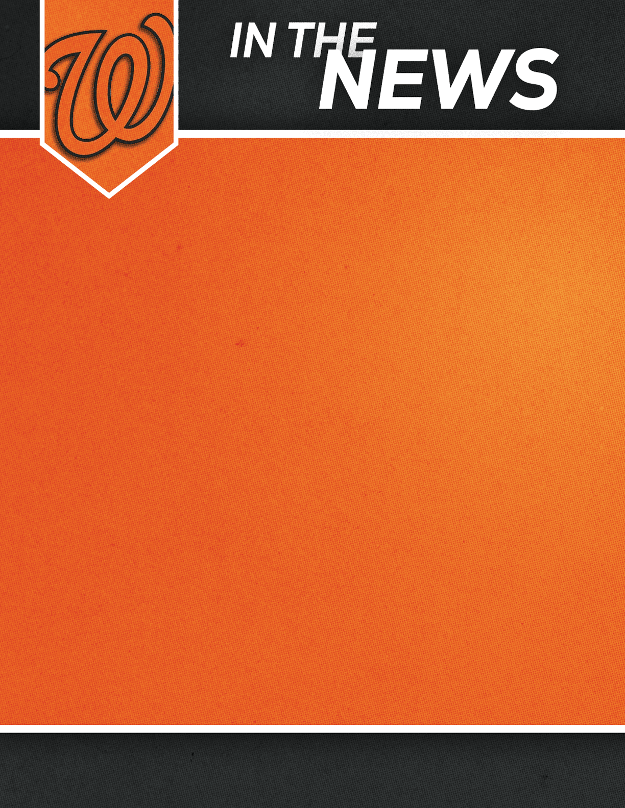 The graphic features a black and orange background with the text “IN THE NEWS" and a stylized "W" logo at the top. Description generated by AI