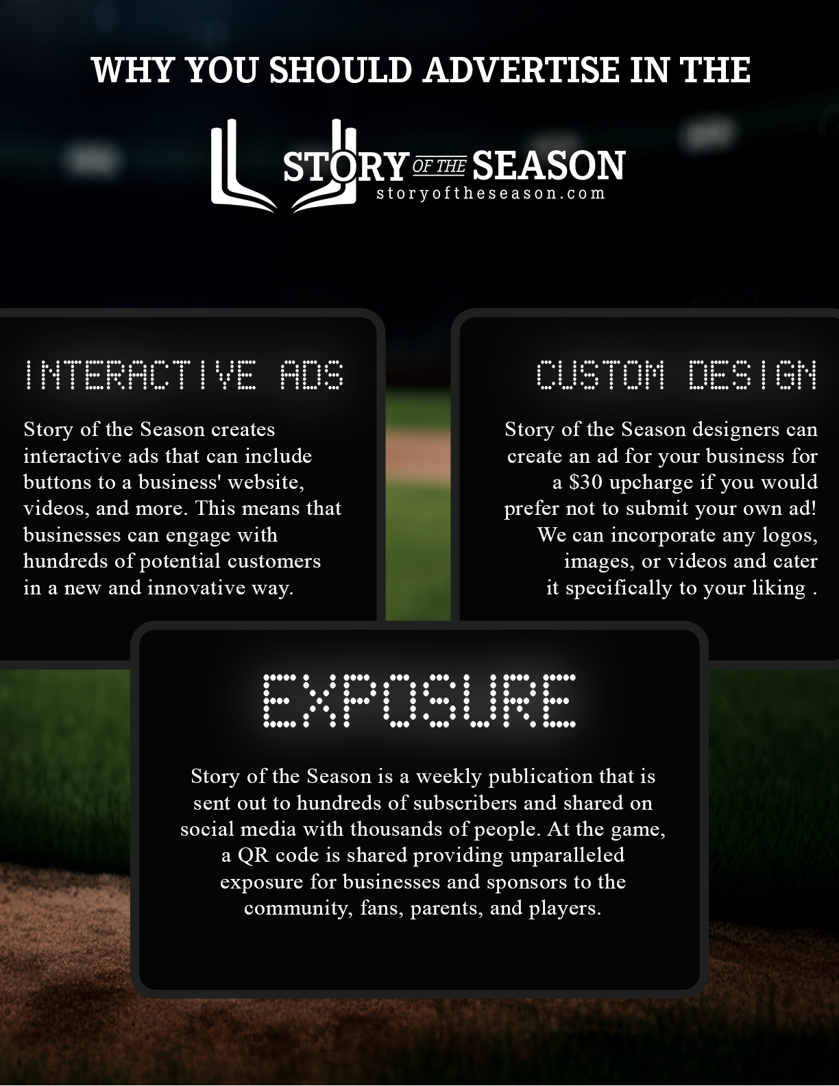 A poster advertising Story of the Season, a baseball game, with a focus on advertising and custom design. AI generated content