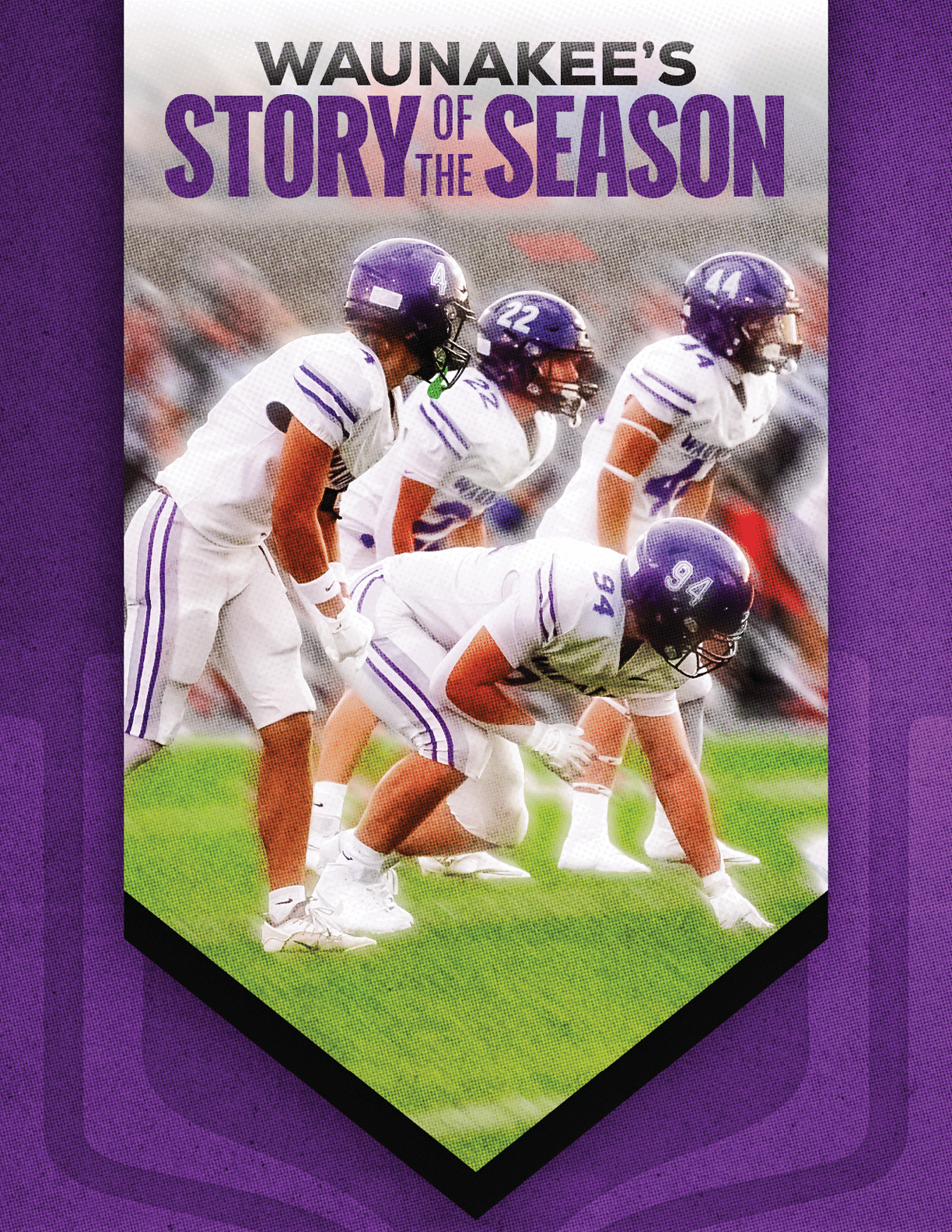 A group of football players huddled together. Description generated by AI