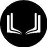 A black and white image of a book with the letters U and R on it. Description generated by AI