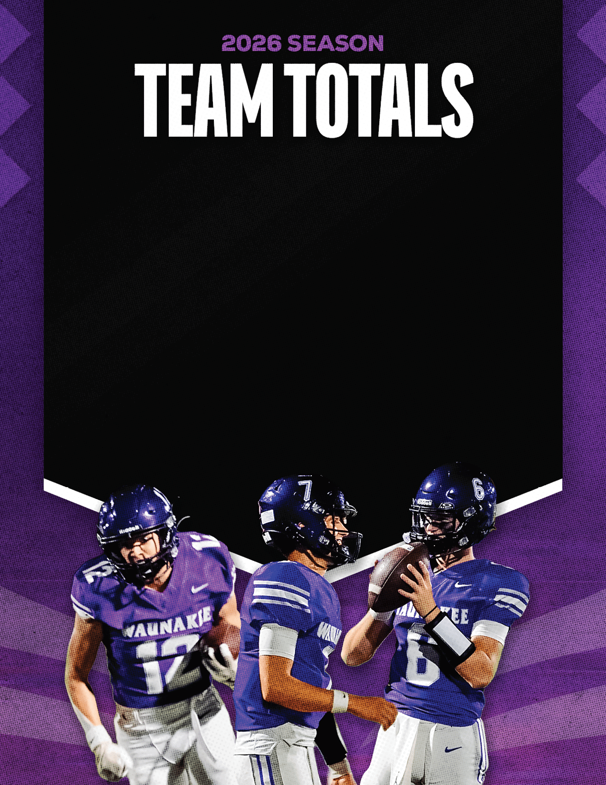 A group of football players standing on a field. Description generated by AI