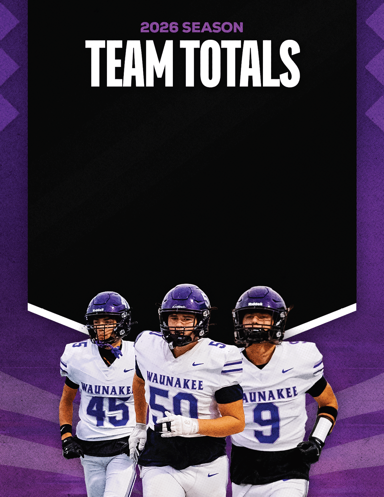 A group of football players standing on a field. Description generated by AI