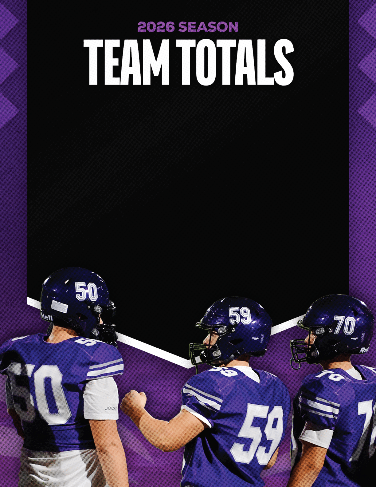 A group of football players standing on a field. Description generated by AI