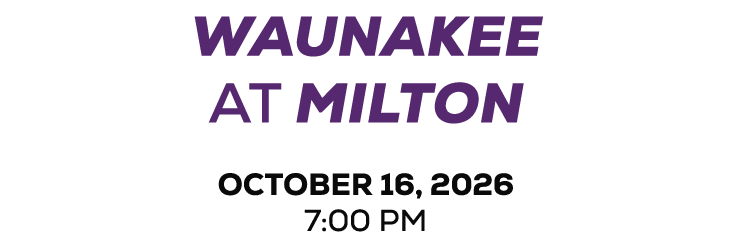 waunakee at milton october 16, 2026 7:00 pm