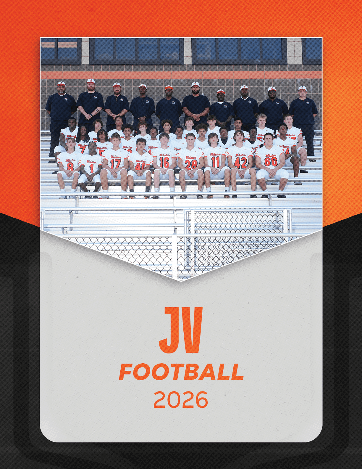 A group of football players sitting on a bench. Description generated by AI