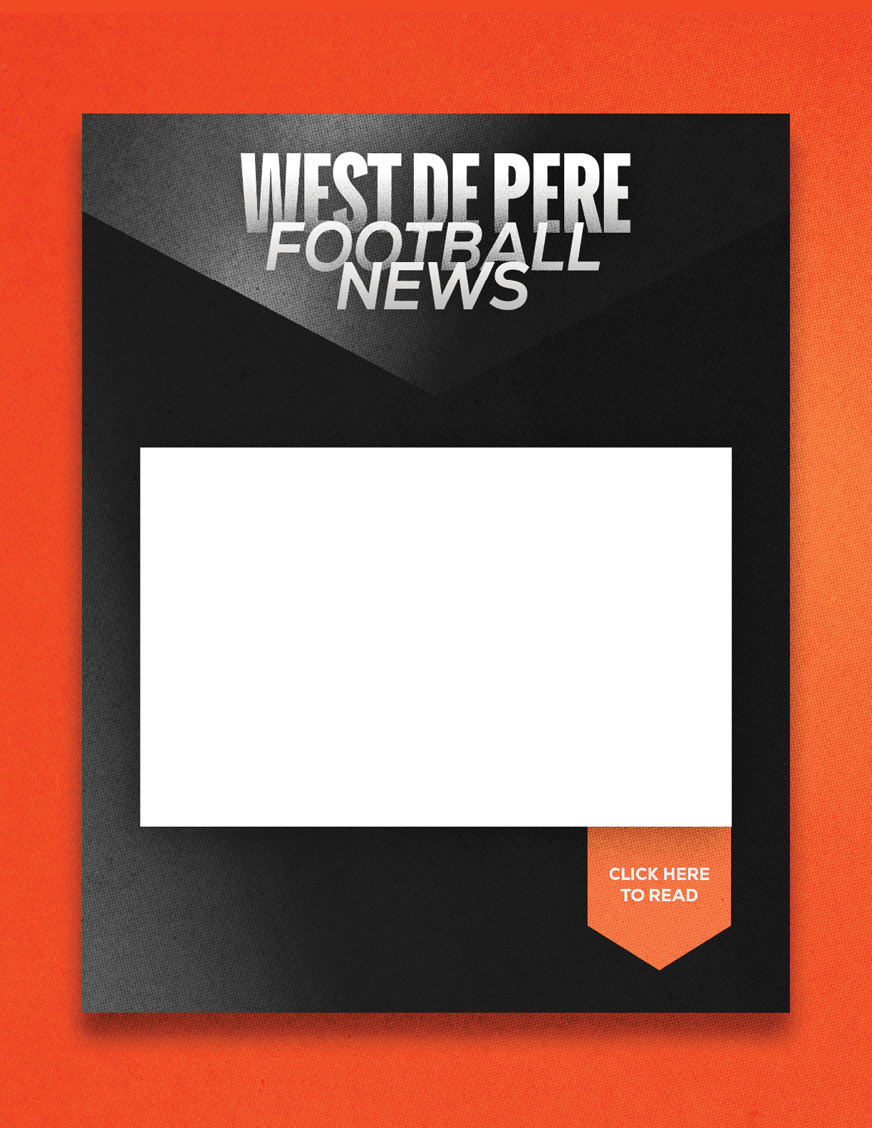 A football news paper with a blank space on the front. Description generated by AI