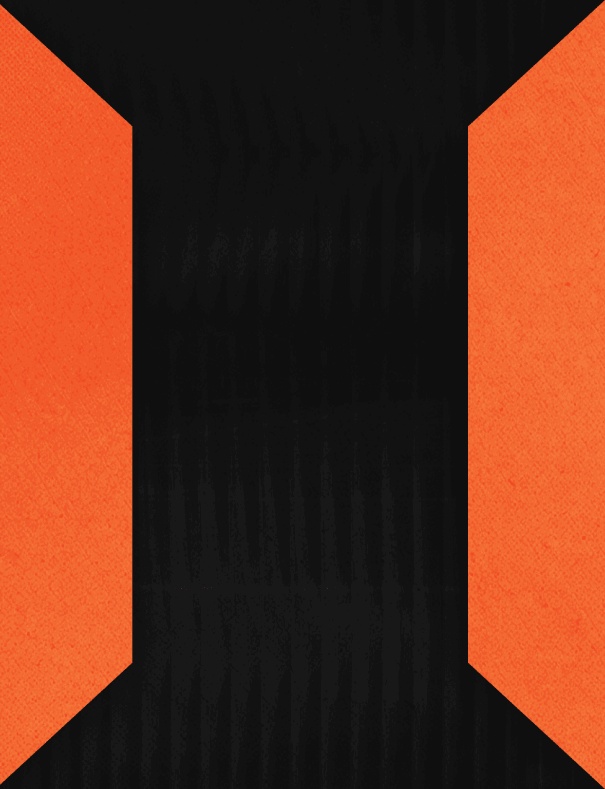 A black and orange striped design with the number 11. Description generated by AI