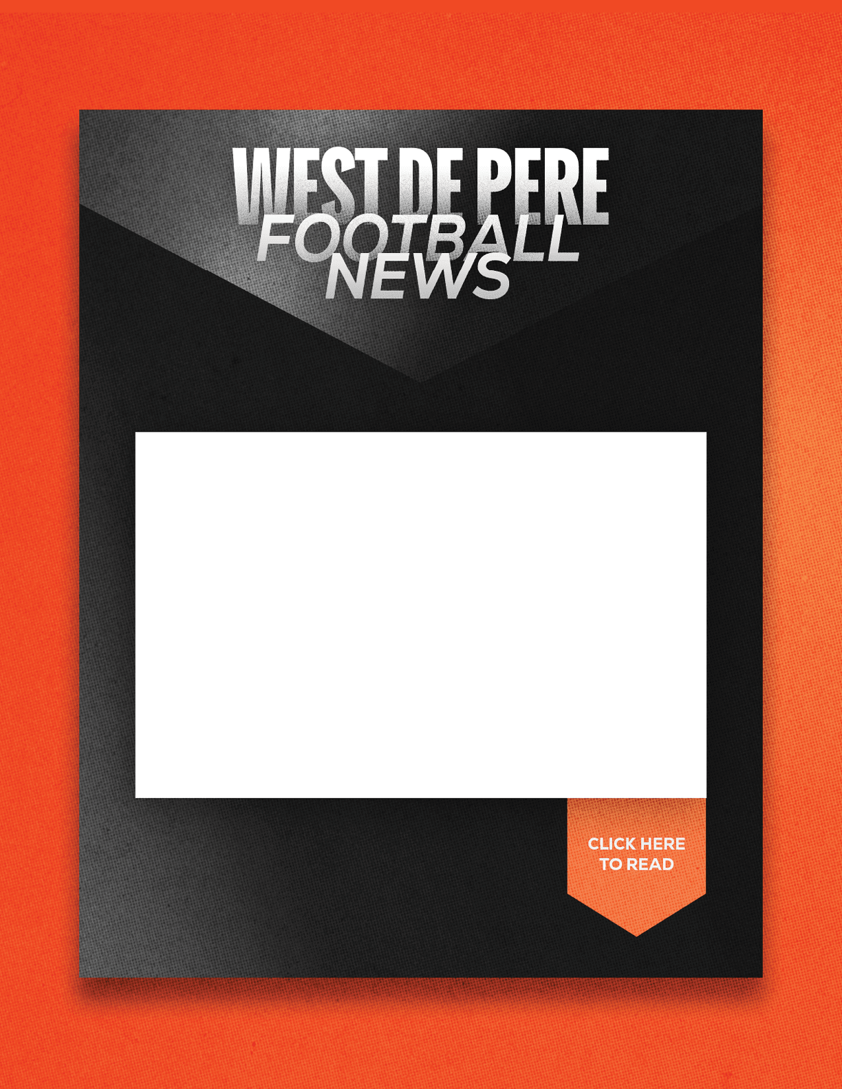 A football news paper with a blank space on the front. Description generated by AI