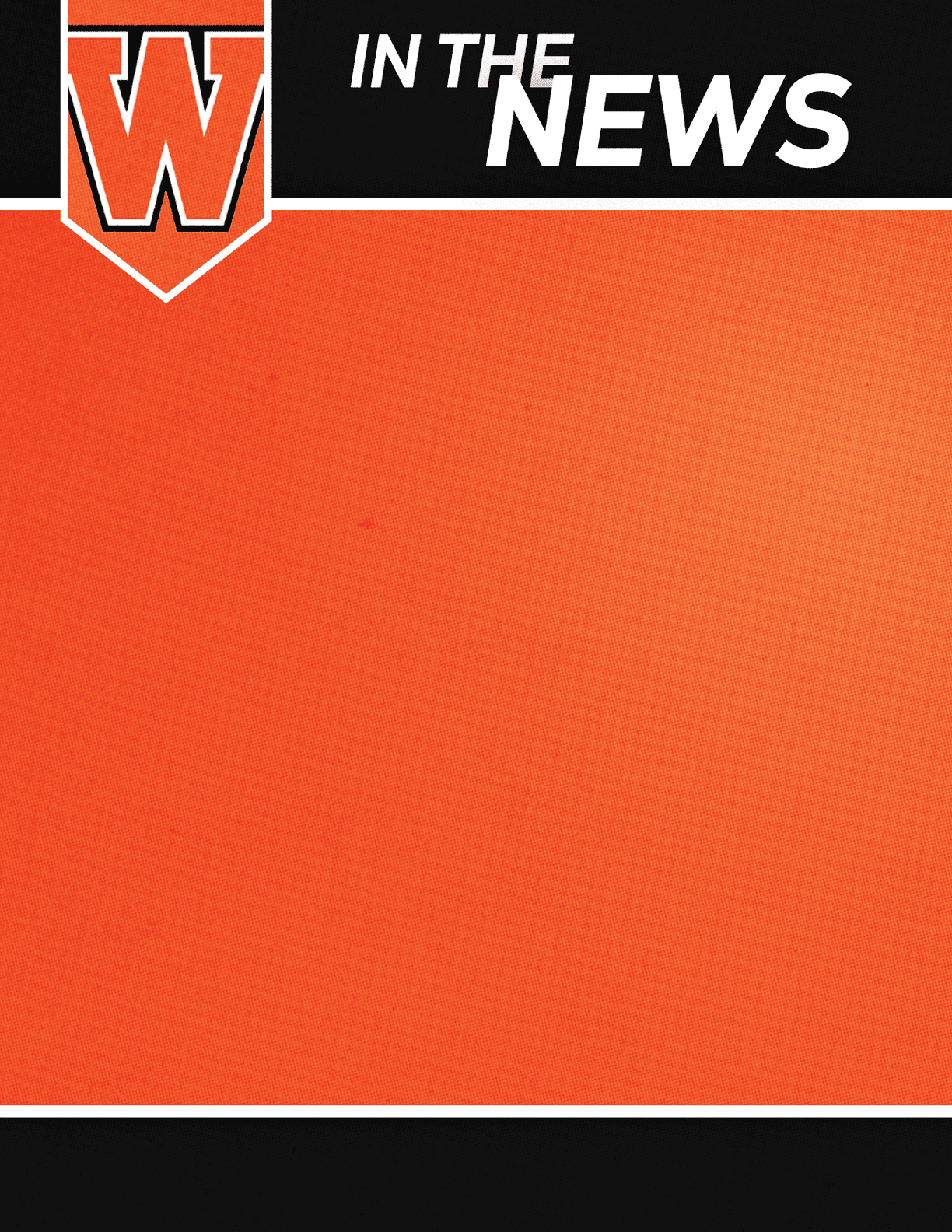 A blank orange and black sign. Description generated by AI