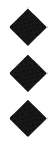 Three black diamonds stacked vertically on a white background. Description generated by AI