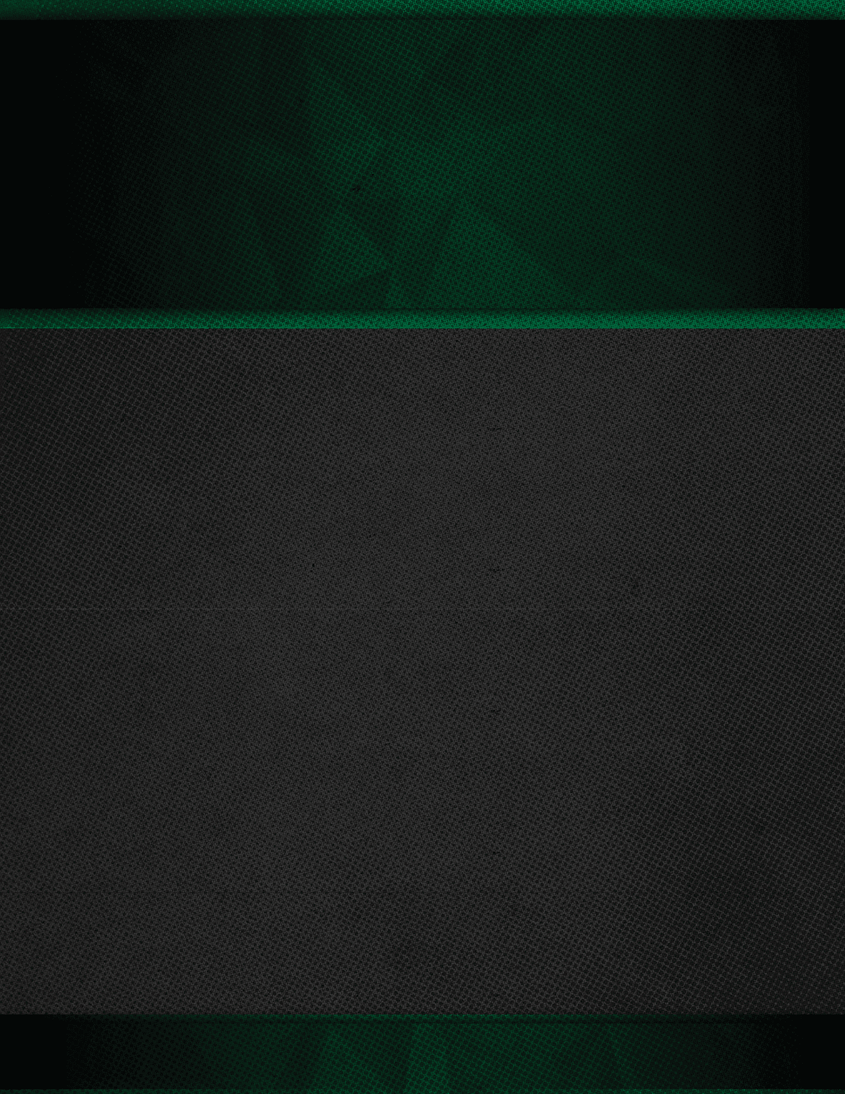 A dark textured background with a wide horizontal green band at the top and bottom edges. Description generated by AI