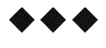 Three black diamond shapes arranged horizontally on a white background. Description generated by AI