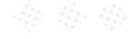Three diamond-shaped patterns made up of small gray dots on a white background. Description generated by AI