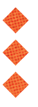 Three black diamond shapes stacked vertically on a white background. Description generated by AI