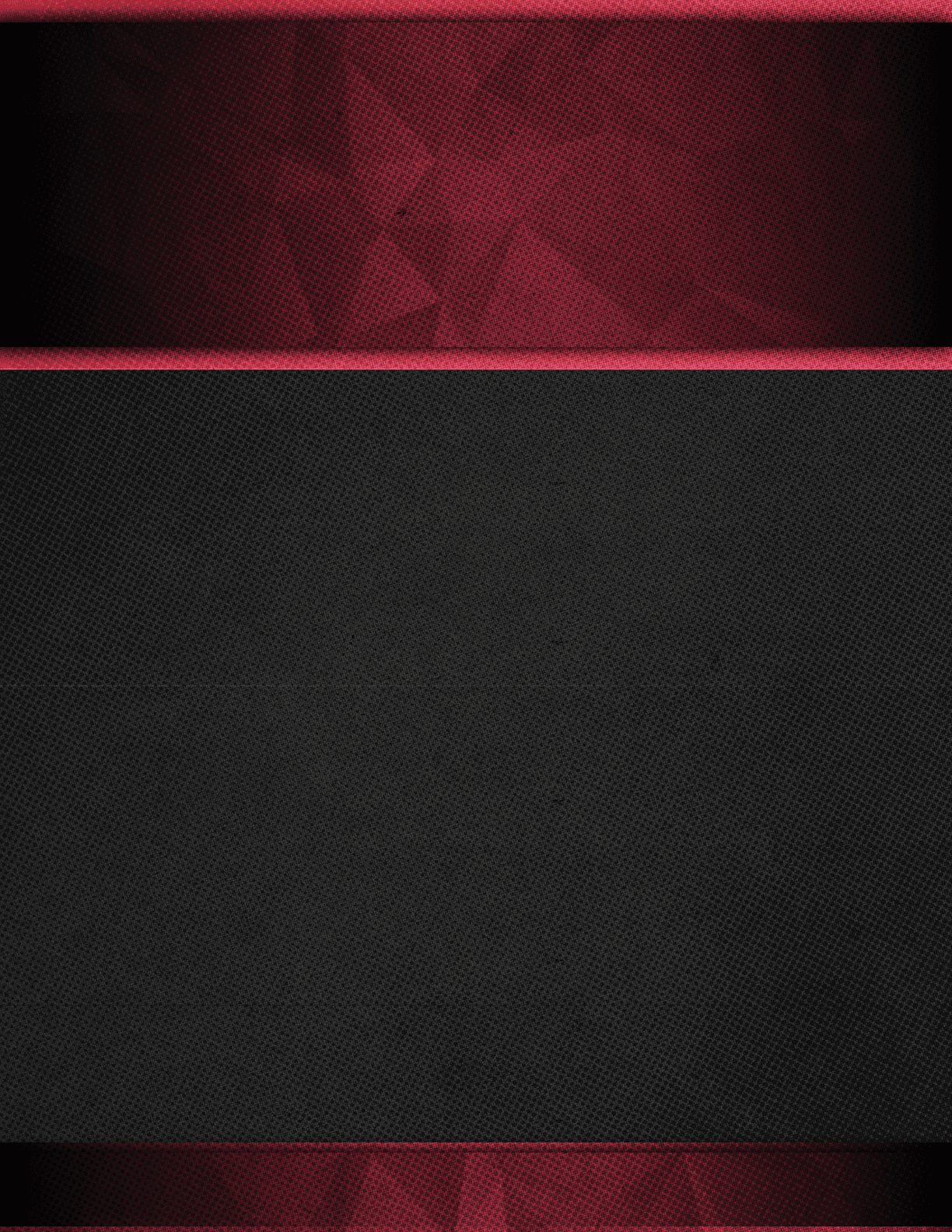 A textured black rectangular area bordered by dark red textured bands at the top and bottom. Description generated by AI