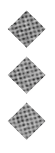 A black and white image of a circle with a light shining through it. Description generated by AI