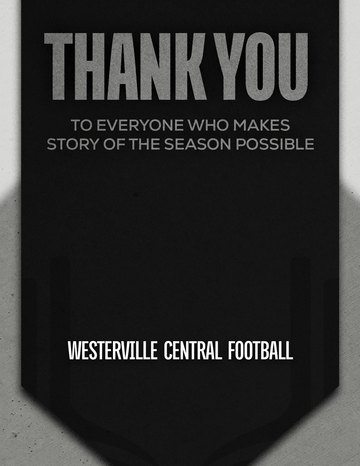A black and red sign that says “Thank You" on it. Description generated by AI