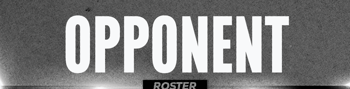 The word “OPPONENT" is displayed in large white capital letters on a textured dark background. Descripci n generada con IA