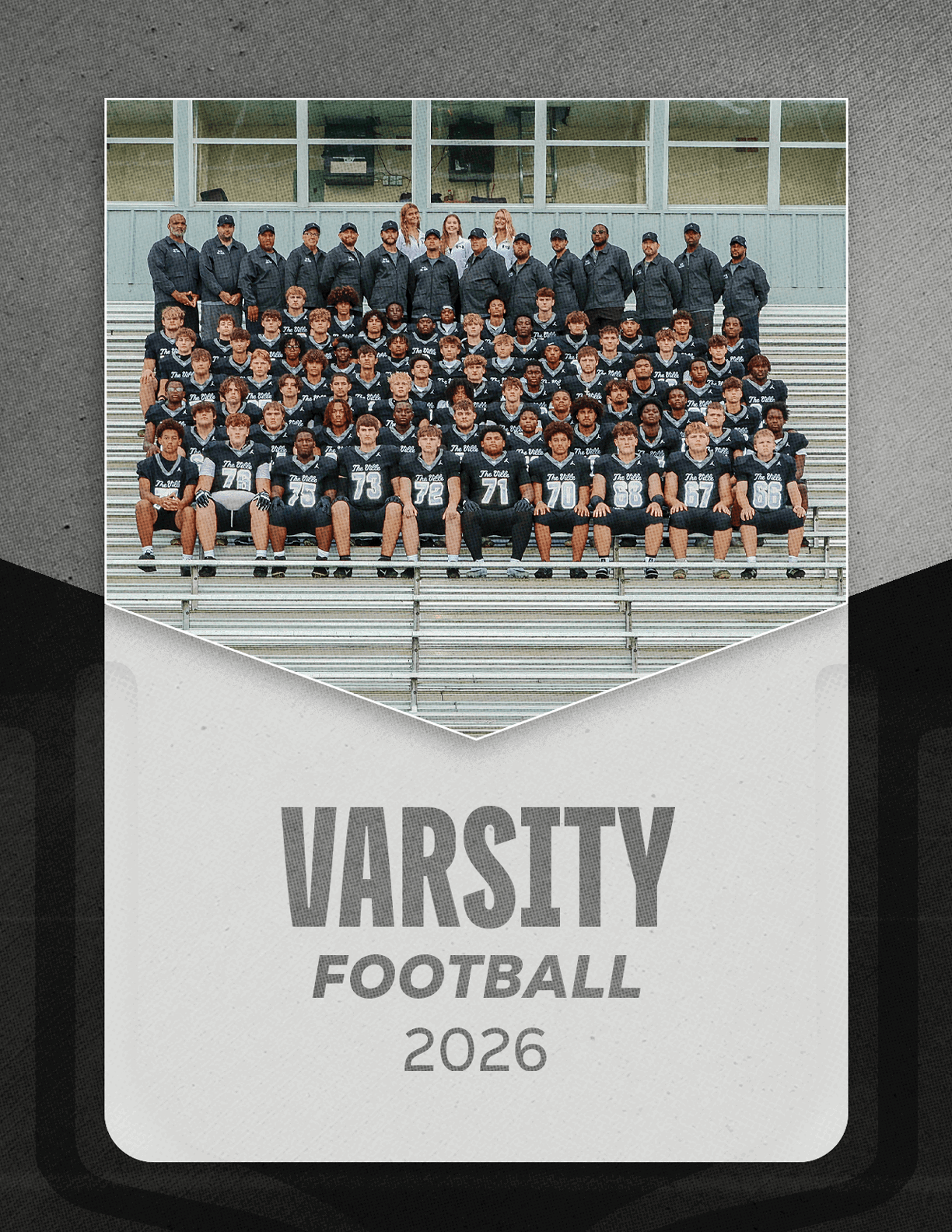 A group of football players sitting on a bench. Description generated by AI