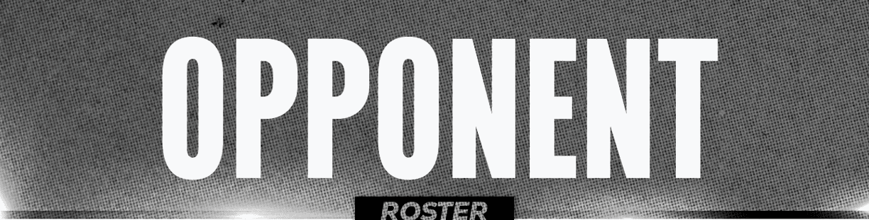 The image displays the word “OPPONENT" in large white capital letters on a dark textured background. Descripci n generada con IA