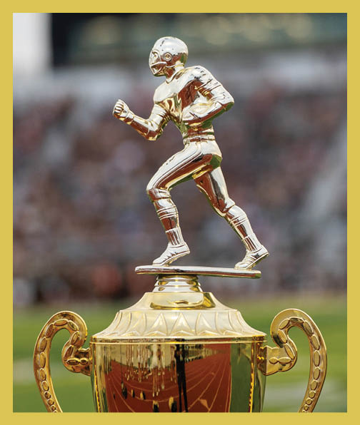 A football player in a white uniform is running with a football in his hand. AI generated content
