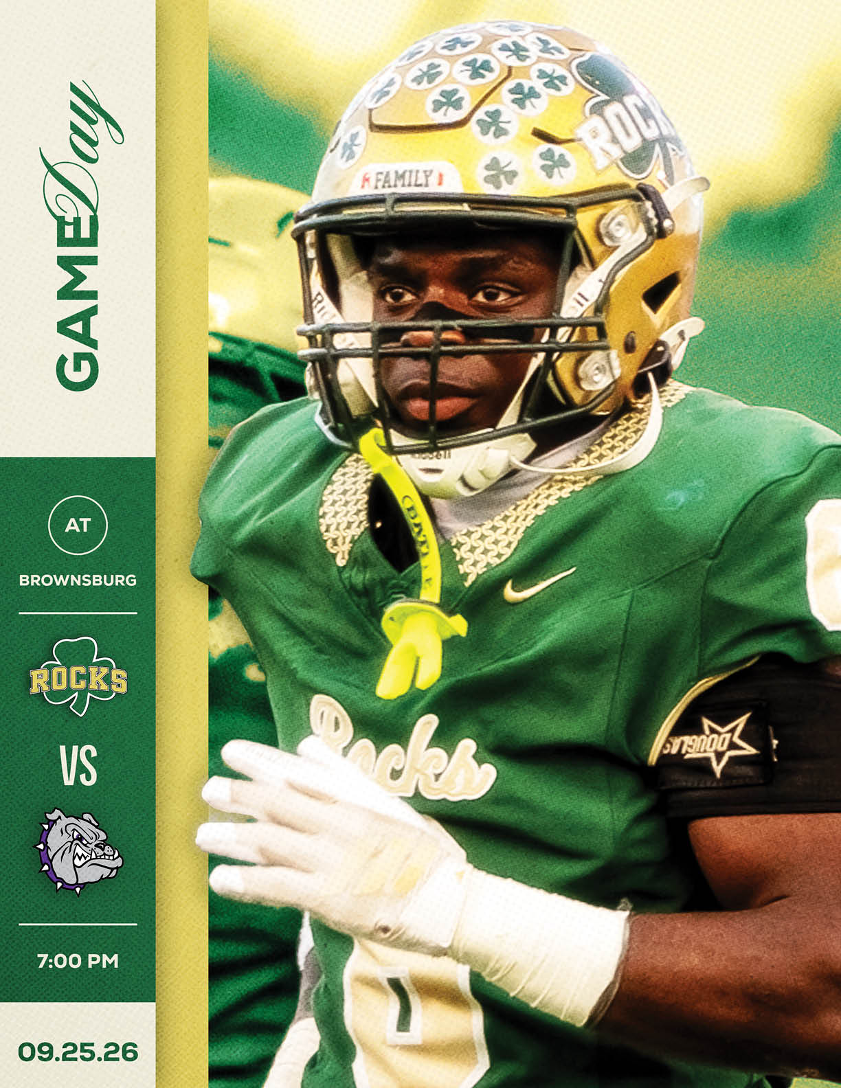 A football player wearing a green jersey with the number 12 on it. Description generated by AI