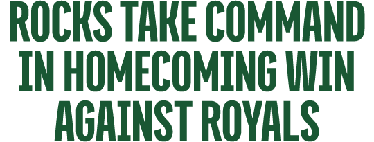 rocks take command in homecoming win against royals
