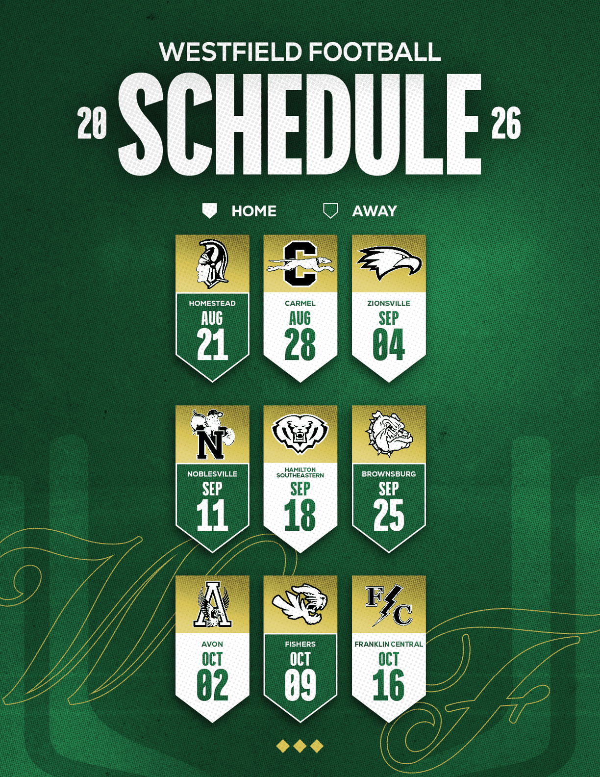 A football schedule for the 2014 season. Description generated by AI