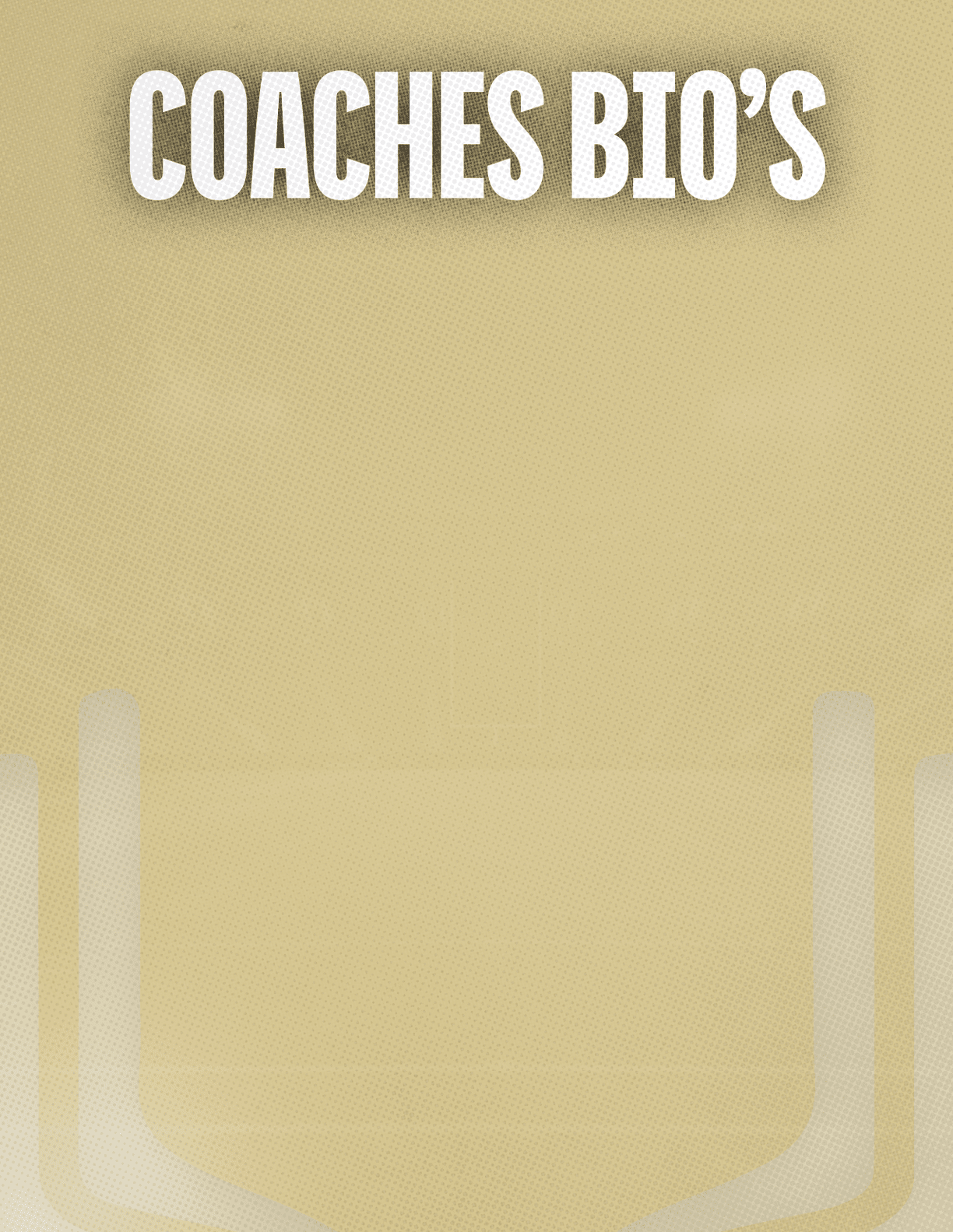 The image features the text “COACHES BIO'S" in bold white letters on a textured beige background. Description generated by AI