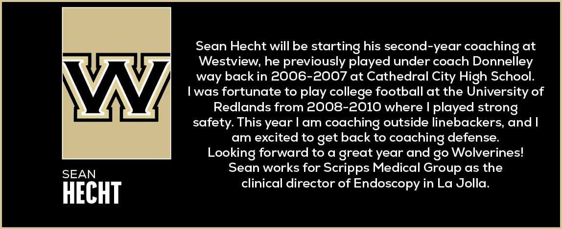  Sean Hecht will be starting his second year coaching at Westview, he previously played under coach Donnelley way bac...