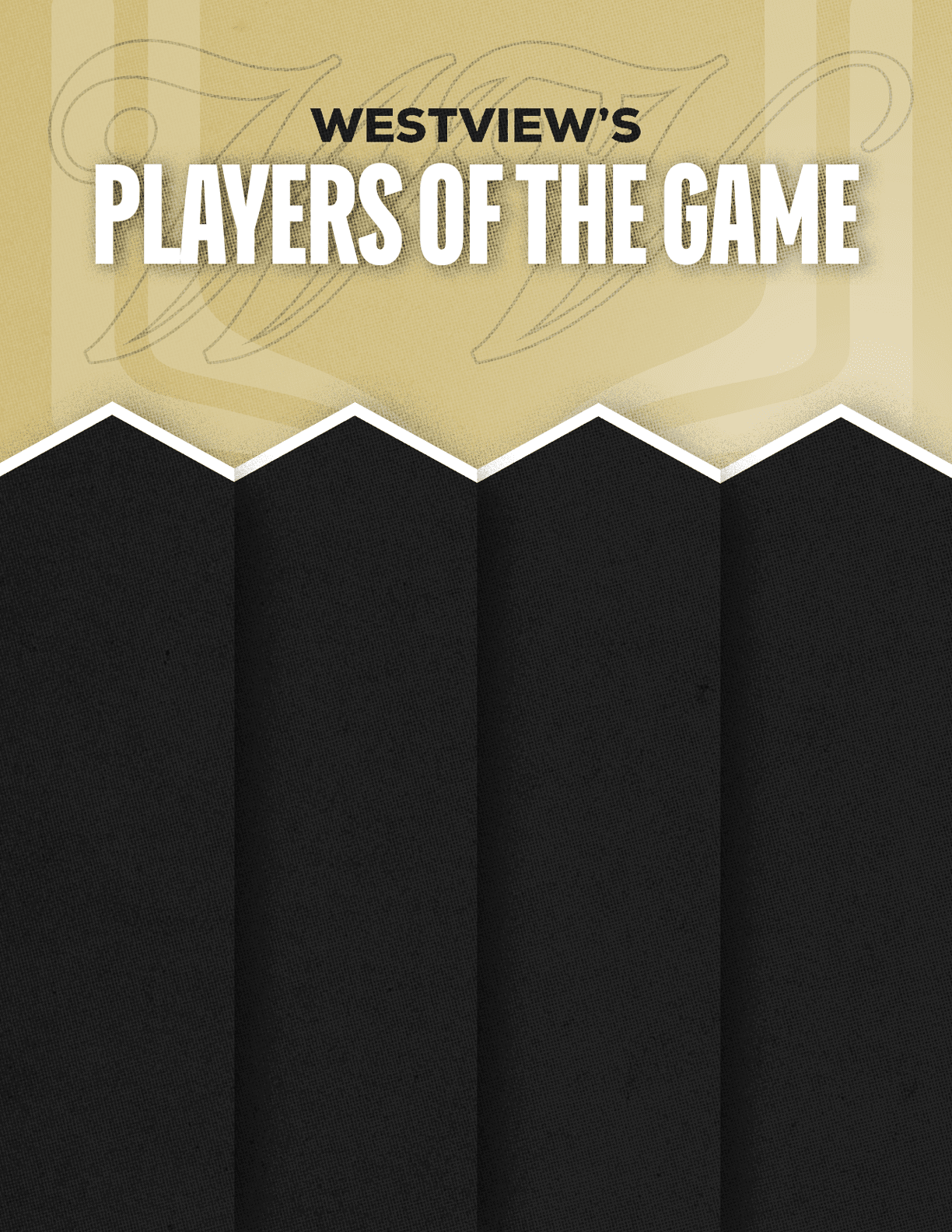 A red and black poster with the words “Sun Prairie East's Players of the Game" written on it. Description generated by AI