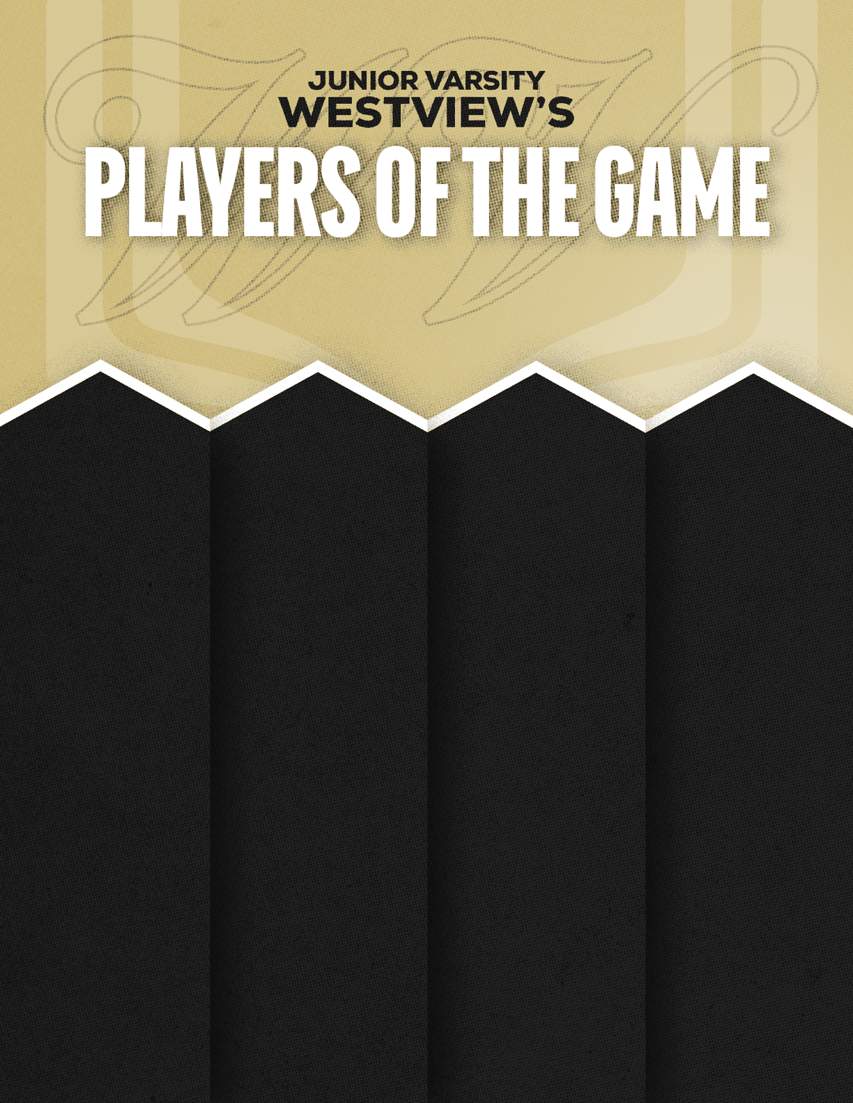 A red and black poster with the words “Sun Prairie East's Players of the Game" written on it. Description generated by AI