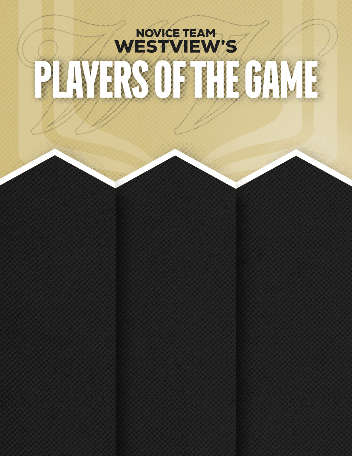 A red and black poster with the words “Sun Prairie East's Players of the Game" written on it. Description generated by AI