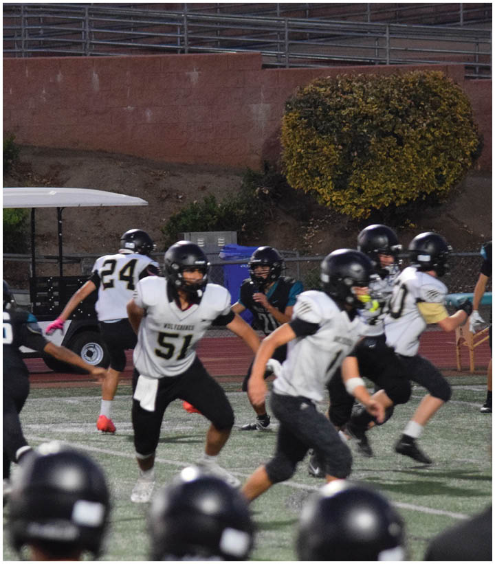 A group of football players wearing black and white uniforms. Description generated by AI
