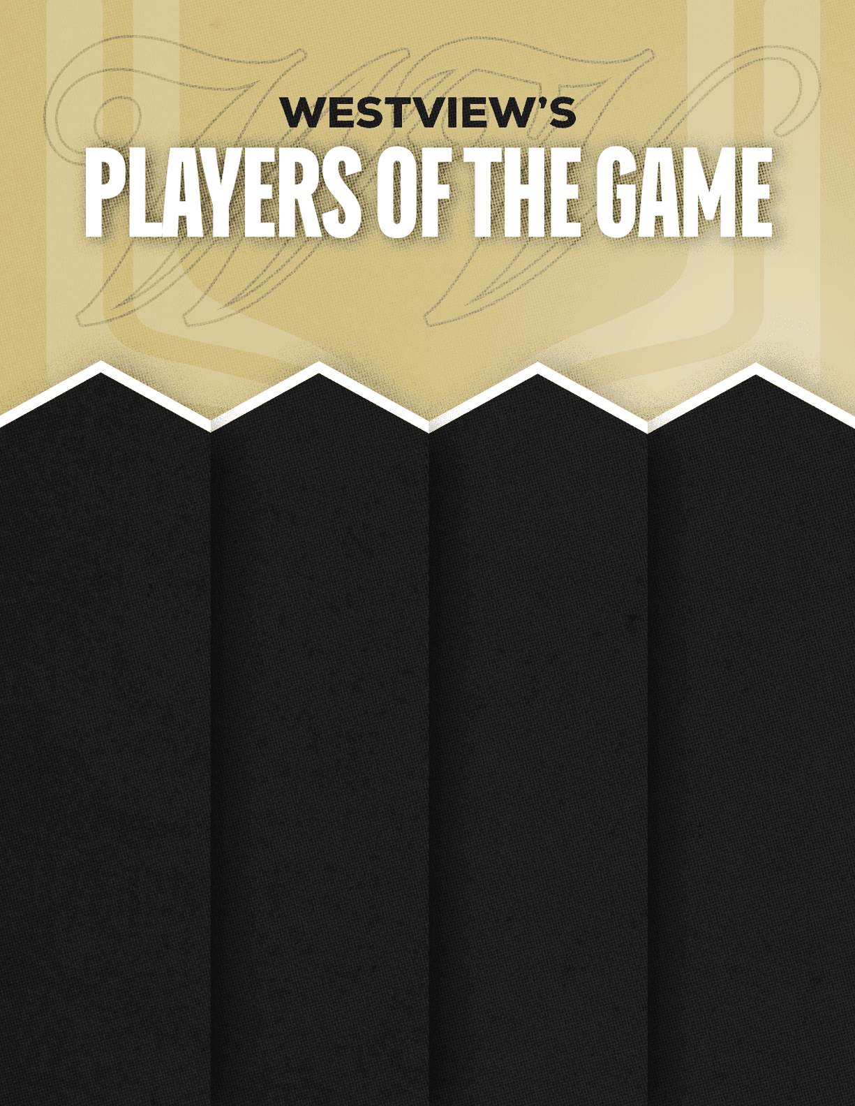 A red and black poster with the words “Sun Prairie East's Players of the Game" written on it. Description generated by AI