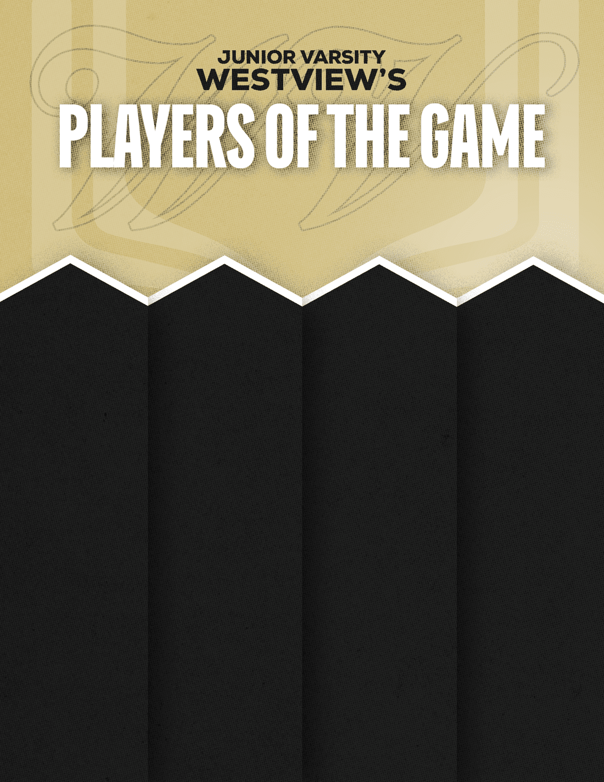 A red and black poster with the words “Sun Prairie East's Players of the Game" written on it. Description generated by AI