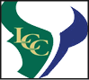 A stylized logo featuring the letters LCC in gold on a green and white abstract background. Description generated by AI