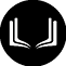 A black and white image of a book with a white letter “U" on the left side and a white letter "L" on the right side. Description generated by AI