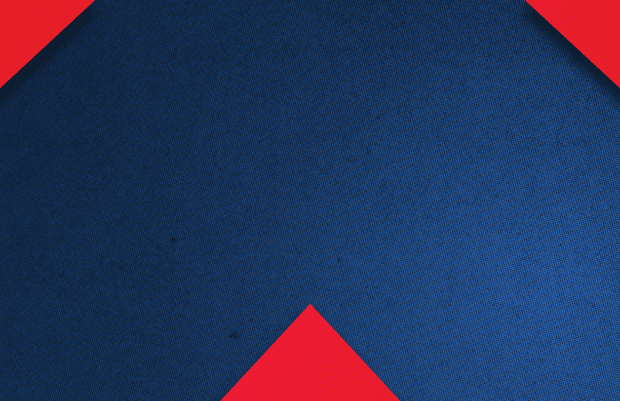 A blue and red triangular shape. Description generated by AI