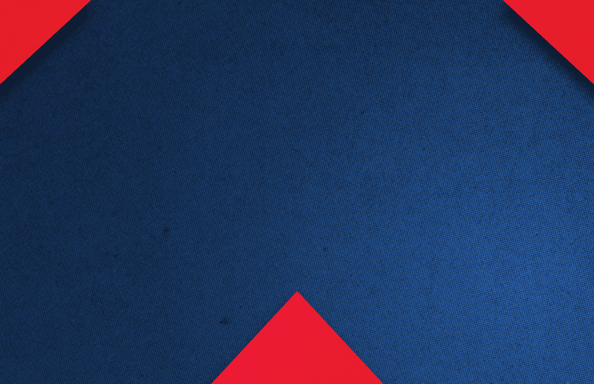 A blue and red triangular shape. Description generated by AI