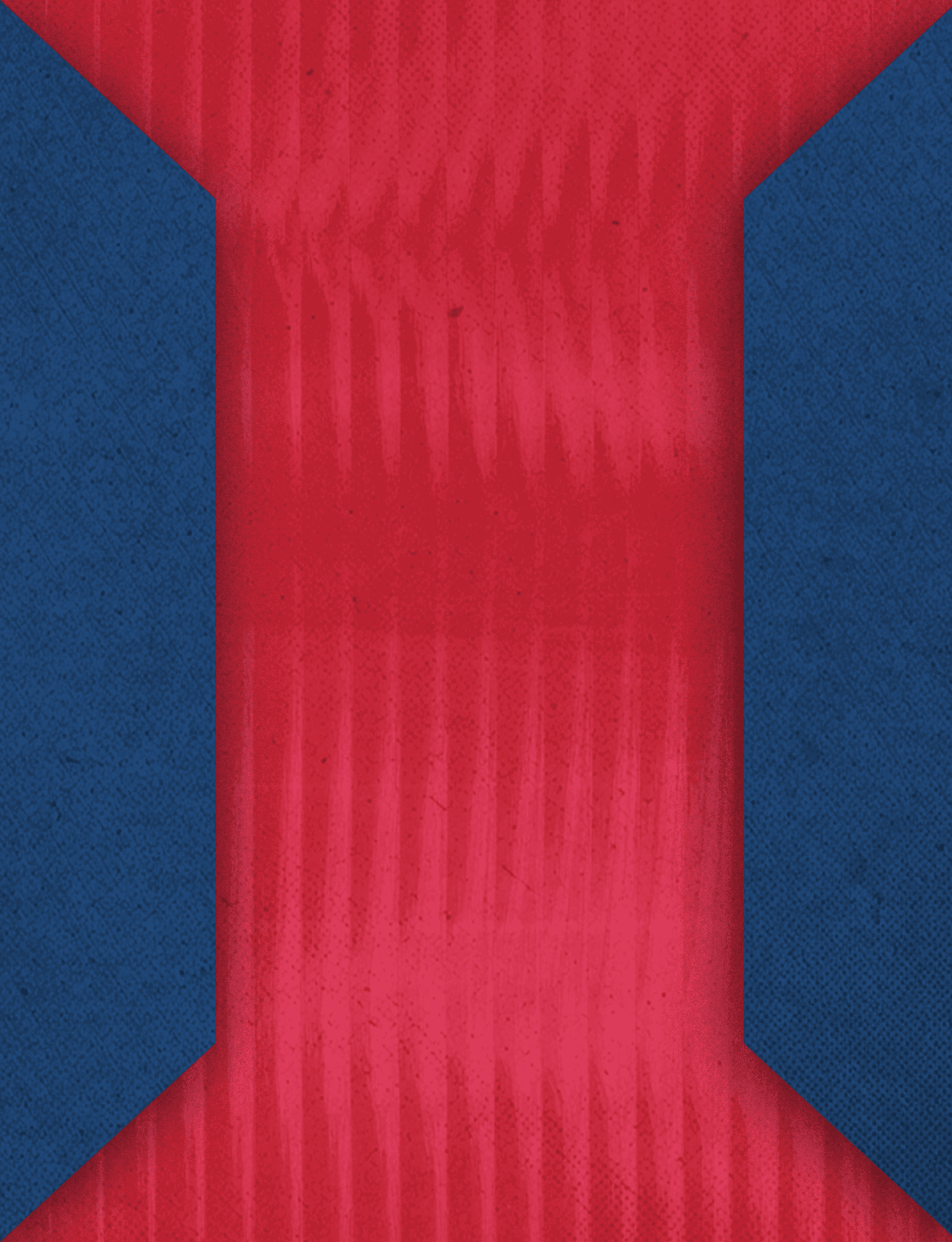 A red and blue tie with a red background. Description generated by AI